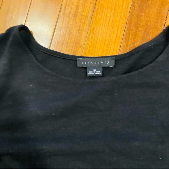 ⭐️ Sanctuary Women's Cotton Blend Knit Babydoll Minidress Black Size Medium - Picture 6 of 7